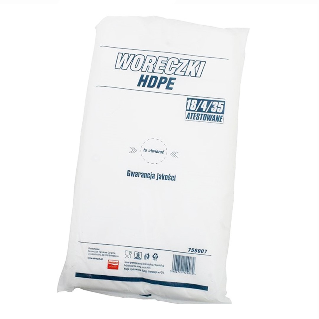Woreczki HDPE 18/4/35 6mic (54/10/800)
