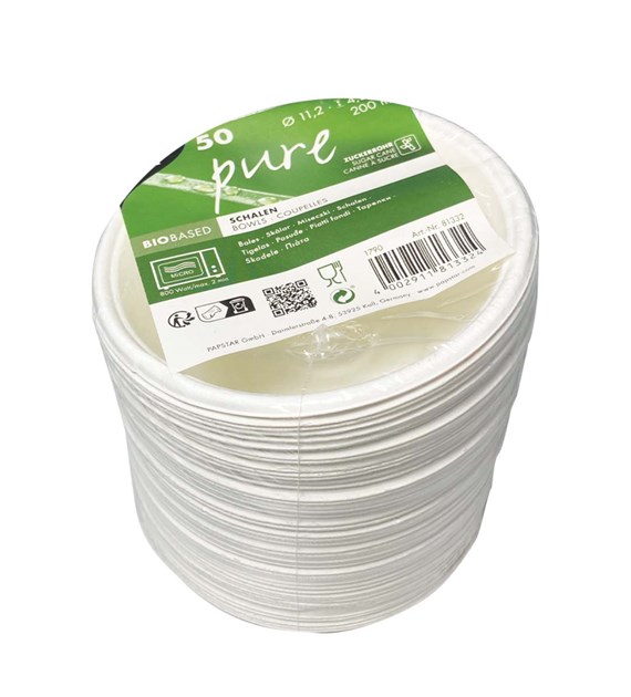 PURE Miseczka z trzciny cukrowej 200ml fi 11,2cm (360/10/50)