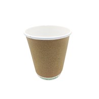 Kubek papierowy PLASTIC FREE 250ml KRAFT 2W (28/20/25)
