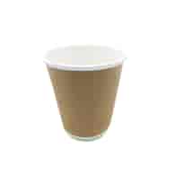 Kubek papierowy PLASTIC FREE 250ml KRAFT 2W (28/20/25)
