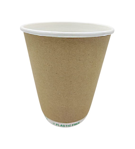 Kubek papierowy PLASTIC FREE 300ml KRAFT 2W (18/20/25)