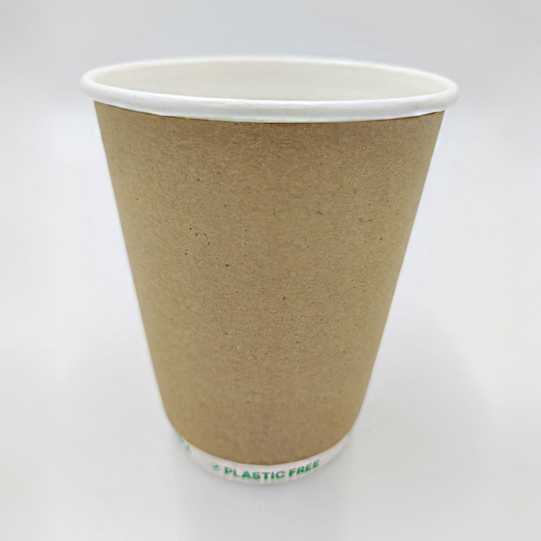 Kubek papierowy PLASTIC FREE 300ml KRAFT 2W (18/20/25)