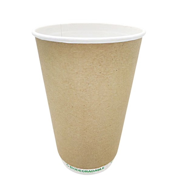 Kubek papierowy PLASTIC FREE 400ml KRAFT 2W (14/20/25)
