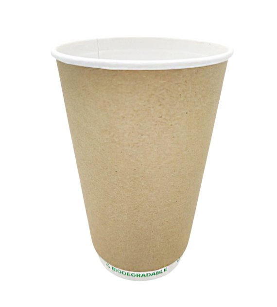 Kubek papierowy PLASTIC FREE 400ml KRAFT 2W (14/20/25)