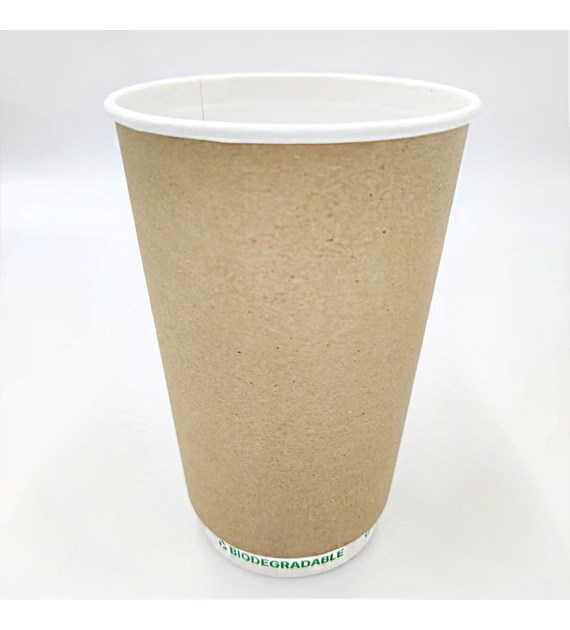 Kubek papierowy PLASTIC FREE 400ml KRAFT 2W (14/20/25)