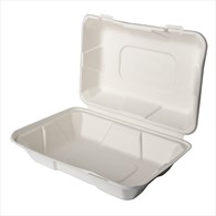 Wood Fiber MENUBOX Z PULPY DRZEWNEJ - NIEDZIELONY 23x15,9x7,7cm BIAŁY (240/4/50)