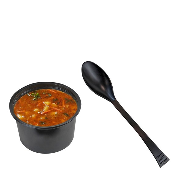 (REUSE) Łyżka WAVE wielokrotnego użytku CZARNA (_/30/40)