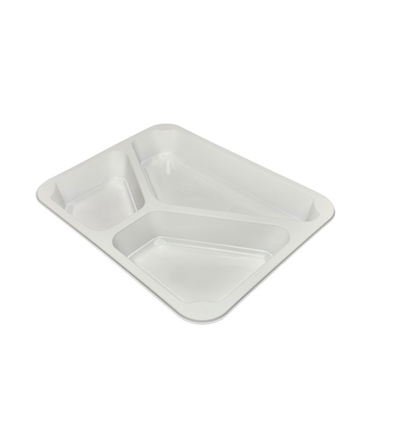 Think`n Pack Pojemnik do zgrzewu WZMOCNIONE ROGI trójdzielny biały T-227x178x30 PP (24/8/50)