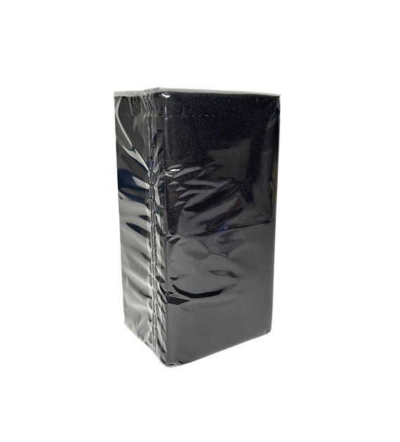 Serwetka 20x20 2-W 1/4 koktajlowe czarne (_/16/125)