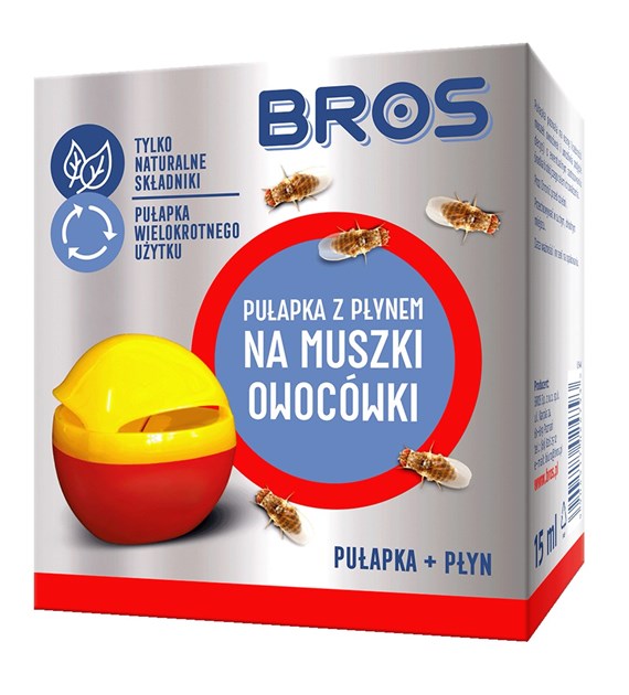 BROS Pułapka na muszki owocówki z płynem (_/12/1)