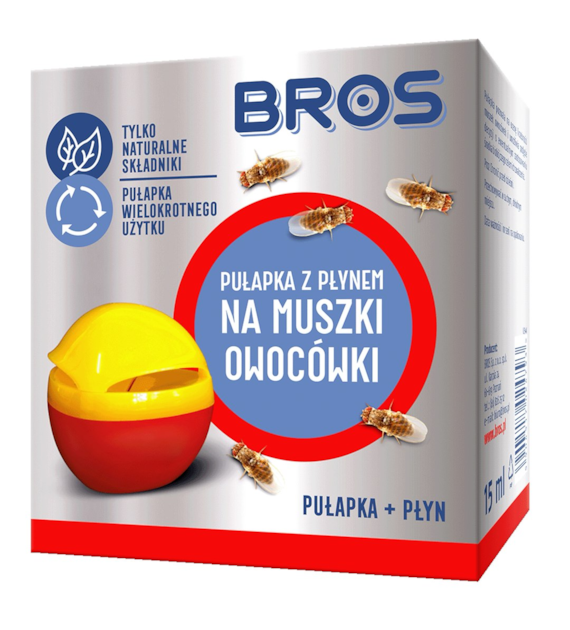 BROS Pułapka na muszki owocówki z płynem (_/12/1)