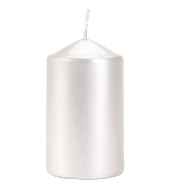 ŚWIECA WALEC BIAŁA PERŁA 60x100 (_/6/1)