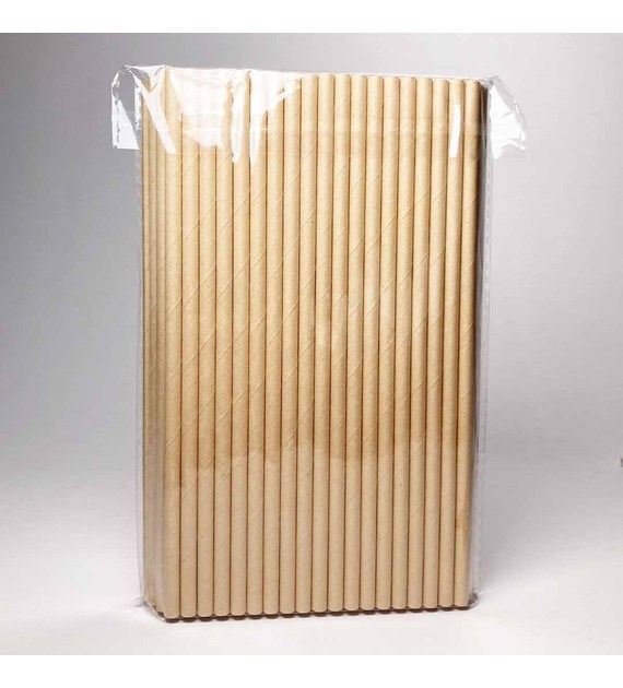 Love Nature słomka papierowa KRAFT fi6mm 197mm (46/50/100)