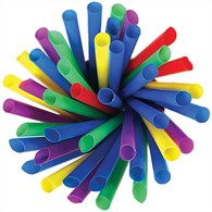(REUSE) Słomka ścięta PP BUBBLE TEA fi12mm 20cm PALETA BARW (36/11/200)