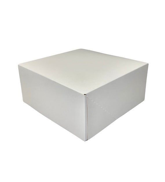 Pudełko klejone białe 28x28x13 zamykane bez okna (_/50/1)