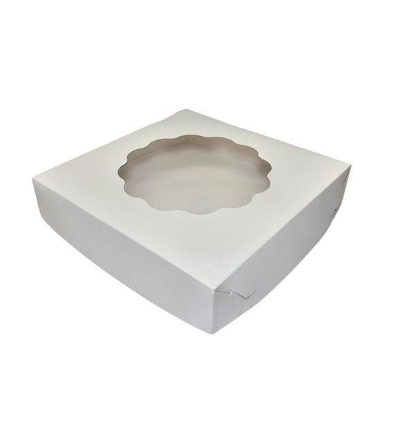 Pudełko białe 32x32x7 góra z oknem (50szt/op)