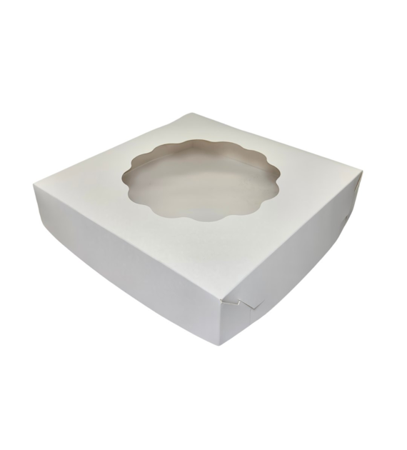 Pudełko białe 32x32x7 góra z oknem (50szt/op)
