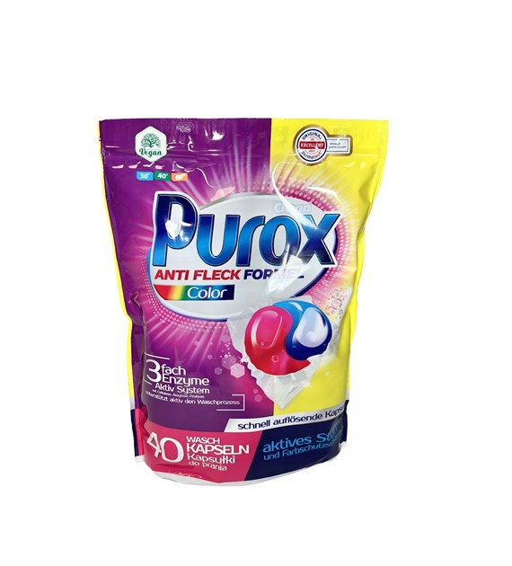 PUROX kapsułki COLOR żelowe do prania 40 szt