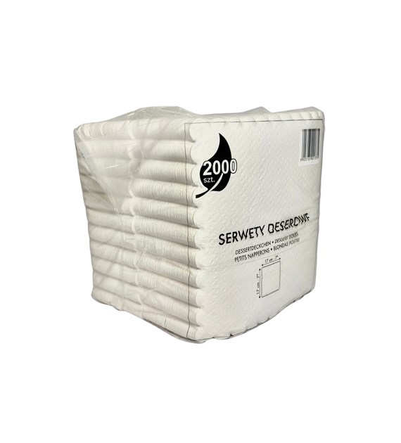 SERWETKA 1-W 17x17 ZĄBKOWANA BIAŁA (180/10/2000)