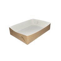 PUDEŁKO CATERING SET BOX BRĄZOWO-BIAŁE 25x35x8cm (0/50/1)