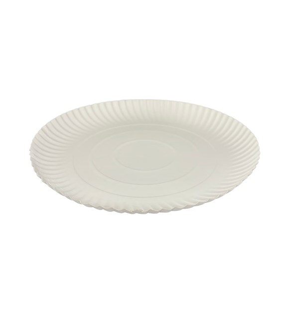 TALERZ PAPIEROWY biały MS 26cm (_/5/100)