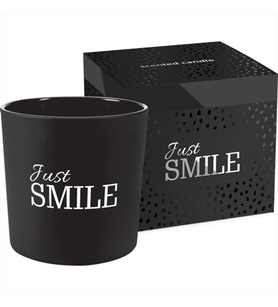 BISPOL Świeca zapachowa w szkle z dwoma knotami SMILE (_/6/1)