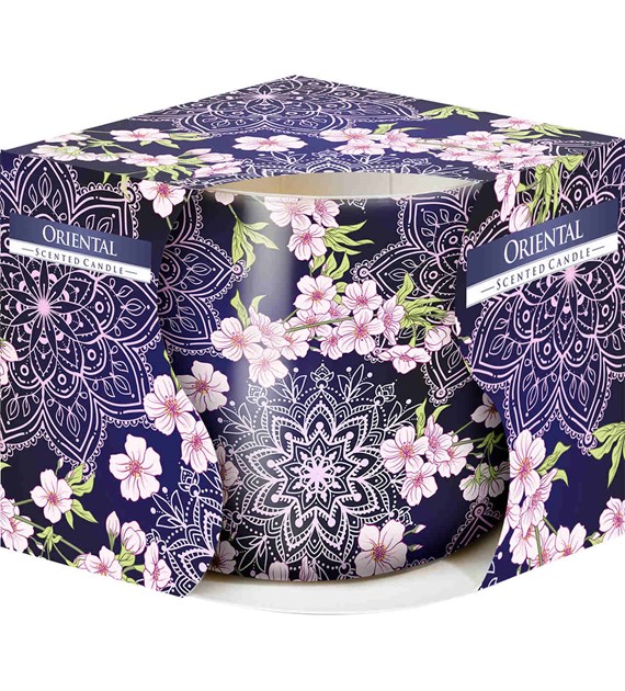 BISPOL świeca zapachowa w szkle baryłka  Orientalny  (_/6/1)