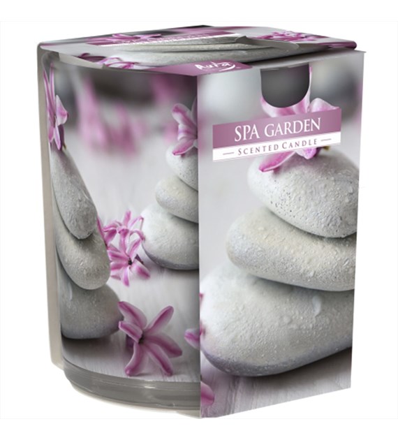 BISPOL świeca zapachowa w szkle  Ogród Spa  (_/6/1)