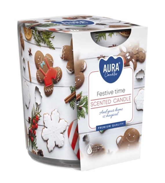 BISPOL świeca zapachowa w szkle  Czas radości  (_/6/1)