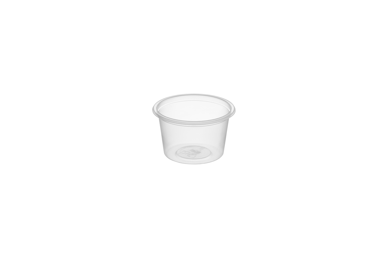 (REUSE) Pojemnik na sos okrągły 80ml TRANSPARENTNY (32/20/100)