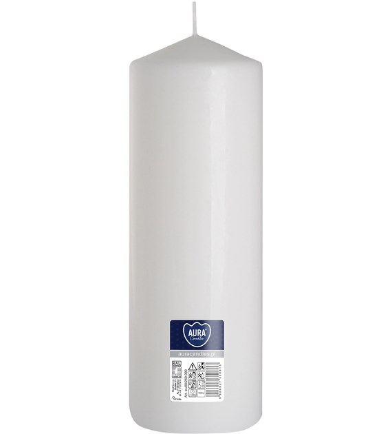 ŚWIECA WALEC BIAŁA 80x250 (_/6/1)