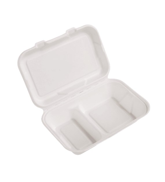 (EKO) Love Nature menubox z trzciny cukrowej półobiad dwudzielny 230x150 (40/4/50)