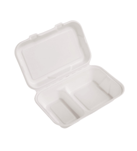 (EKO) Love Nature menubox z trzciny cukrowej półobiad dwudzielny 230x150 (40/4/50)