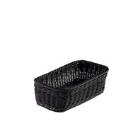 FINGERFOOD KOSZYK Z POLIRATTANU NA SZTUĆCE 28x11x7cm CZARNY (a`1szt)