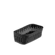 FINGERFOOD KOSZYK Z POLIRATTANU NA SZTUĆCE 28x11x7cm CZARNY (a`1szt)