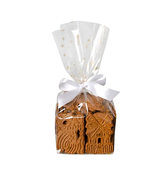 TOREBKI PP ŚWIĄTECZNE 27x18x7cm ZŁOTE GWIAZDKI (10szt)