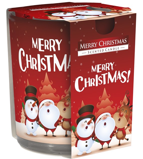 BISPOL świeca zapachowa w szkle  Wesołych Świąt  (_/6/1)