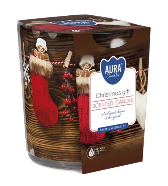 BISPOL świeca zapachowa w szkle  Świąteczny prezent  (_/6/1)