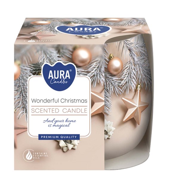 BISPOL świeca zapachowa w szkle  Wspaniałe święta  (_/6/1)