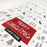 Merry Christmas torba pap. biała z uchem 320x160x400 WZÓR_1