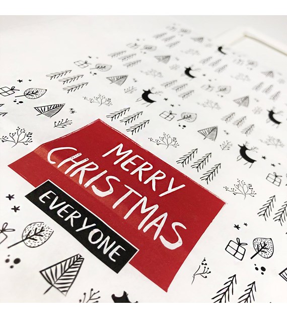 Merry Christmas torba pap. biała z uchem 320x160x400 WZÓR_1