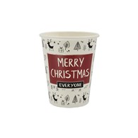 Merry Christmas kubek papierowy 250ml (100szt)