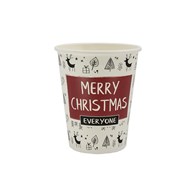 Merry Christmas kubek papierowy 300ml (50szt)