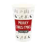 Merry Christmas kubek papierowy 400ml (50szt)