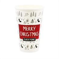 Merry Christmas kubek papierowy 400ml (50szt)