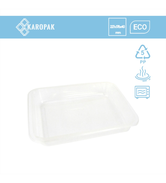 (REUSE) Pojemnik W1/620 227x178x40 1000ml TRANSPARENTNY (16/1/320)
