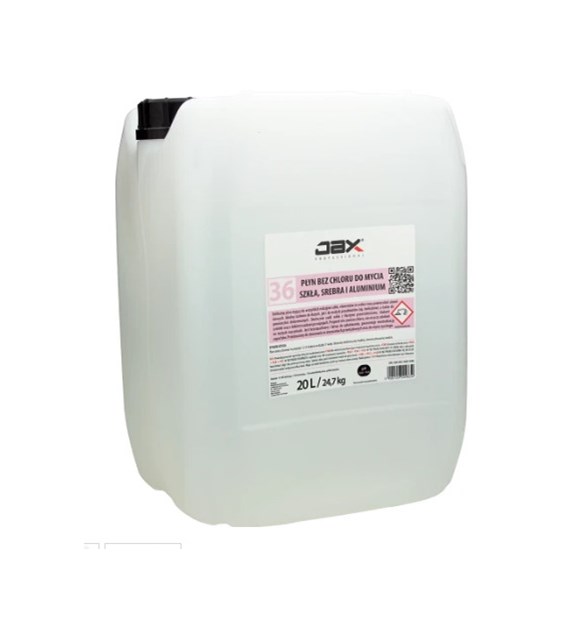 JAX PROFESSIONAL PŁYN MYJĄCY DO SZKŁA BEZ CHLORU 20L (24/1/1)
