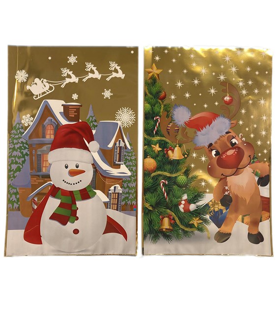 TOREBKI PP ŚWIĄTECZNE 26x40cm + złote tło (100szt)