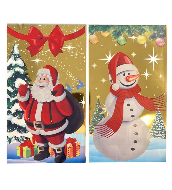 TOREBKI PP ŚWIĄTECZNE 20x35cm + złote tło (100szt)