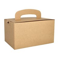 PURE Pudełko lunch box z rączką kraft 22,5x15,5x12,5cm (60/5/20)